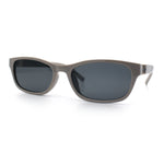 Womens Classy Narrow Rectangle Horn Rim Plastic Fashion Sunglasses