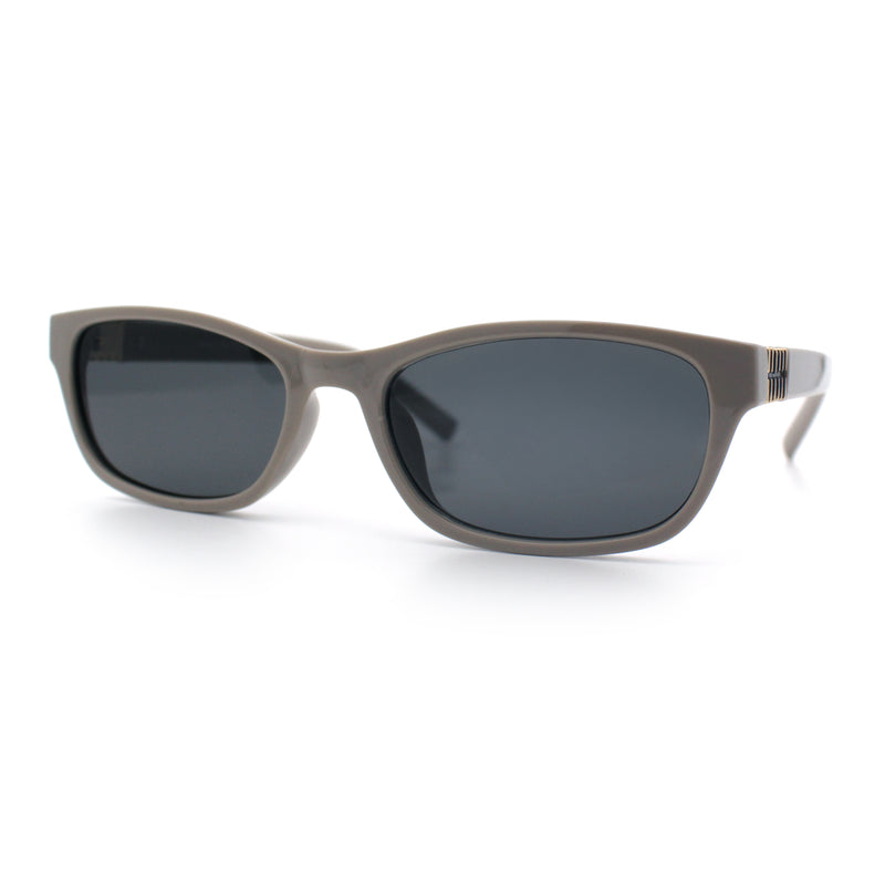 Womens Classy Narrow Rectangle Horn Rim Plastic Fashion Sunglasses