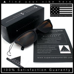 Womens Classy Narrow Rectangle Horn Rim Plastic Fashion Sunglasses