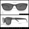 Womens Classy Narrow Rectangle Horn Rim Plastic Fashion Sunglasses