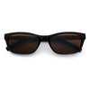 Womens Classy Narrow Rectangle Horn Rim Plastic Fashion Sunglasses