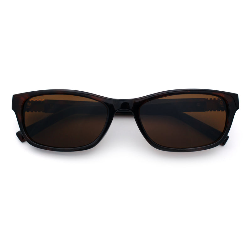 Womens Classy Narrow Rectangle Horn Rim Plastic Fashion Sunglasses