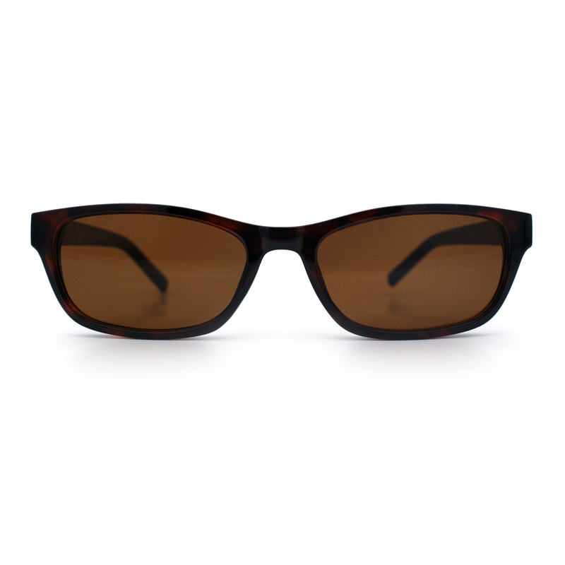Womens Classy Narrow Rectangle Horn Rim Plastic Fashion Sunglasses