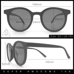 Retro Hipster Fashion Horn Rim Round Circle Len Plastic Sunglasses
