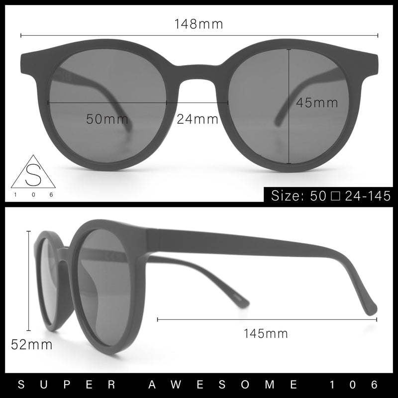Retro Hipster Fashion Horn Rim Round Circle Len Plastic Sunglasses