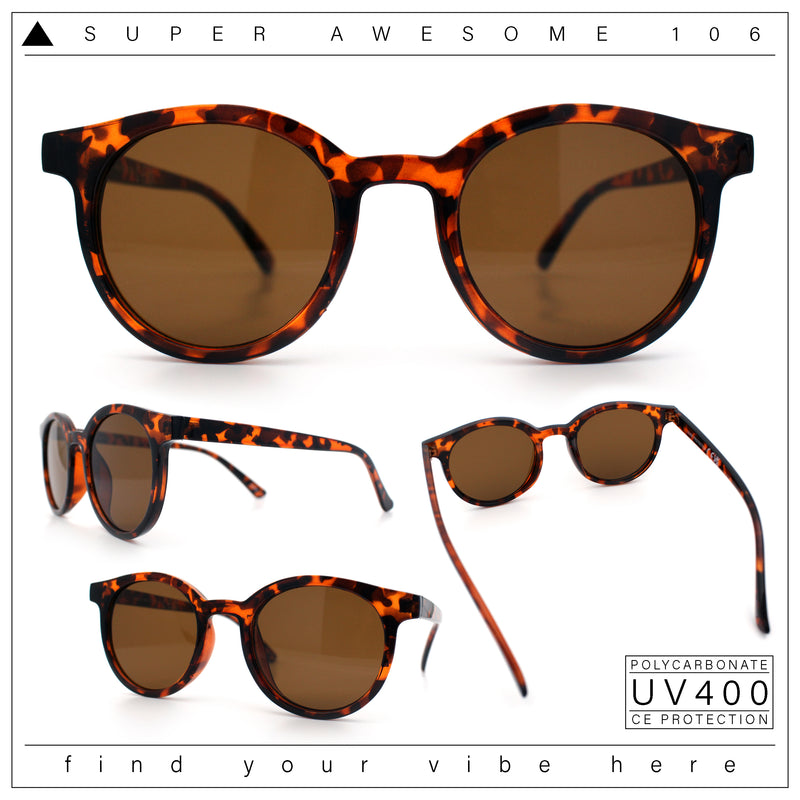 Retro Hipster Fashion Horn Rim Round Circle Len Plastic Sunglasses