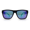 Mens Kush Teal Mirror Lens Sport Green Horn Rim Plastic Sunglasses