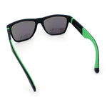 Mens Kush Teal Mirror Lens Sport Green Horn Rim Plastic Sunglasses