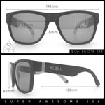 Mens Kush Teal Mirror Lens Sport Green Horn Rim Plastic Sunglasses