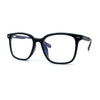 Spring Hinge Woodbuff Arm Studious Horn Rim Plastic Blue Light Filter Eyeglasses