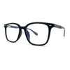 Spring Hinge Woodbuff Arm Studious Horn Rim Plastic Blue Light Filter Eyeglasses