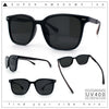 Spring Hinge Woodbuff Arm Studious Horn Rim Plastic Sunglasses