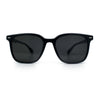 Spring Hinge Woodbuff Arm Studious Horn Rim Plastic Sunglasses
