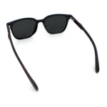 Spring Hinge Woodbuff Arm Studious Horn Rim Plastic Sunglasses