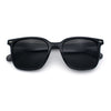 Spring Hinge Woodbuff Arm Studious Horn Rim Plastic Sunglasses