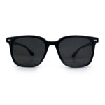 Spring Hinge Woodbuff Arm Studious Horn Rim Plastic Sunglasses