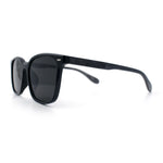 Spring Hinge Woodbuff Arm Studious Horn Rim Plastic Sunglasses