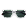 Spring Hinge Woodbuff Arm Studious Horn Rim Plastic Sunglasses