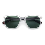 Spring Hinge Woodbuff Arm Studious Horn Rim Plastic Sunglasses