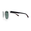 Spring Hinge Woodbuff Arm Studious Horn Rim Plastic Sunglasses