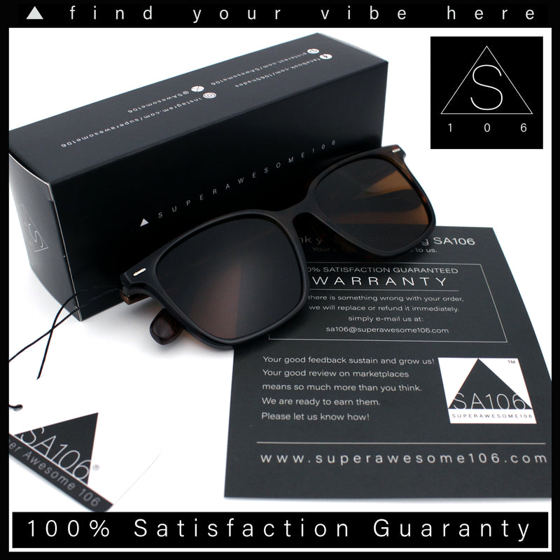 Spring Hinge Woodbuff Arm Studious Horn Rim Plastic Sunglasses