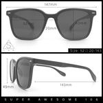 Spring Hinge Woodbuff Arm Studious Horn Rim Plastic Sunglasses