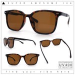 Spring Hinge Woodbuff Arm Studious Horn Rim Plastic Sunglasses