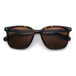 Spring Hinge Woodbuff Arm Studious Horn Rim Plastic Sunglasses