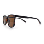 Spring Hinge Woodbuff Arm Studious Horn Rim Plastic Sunglasses