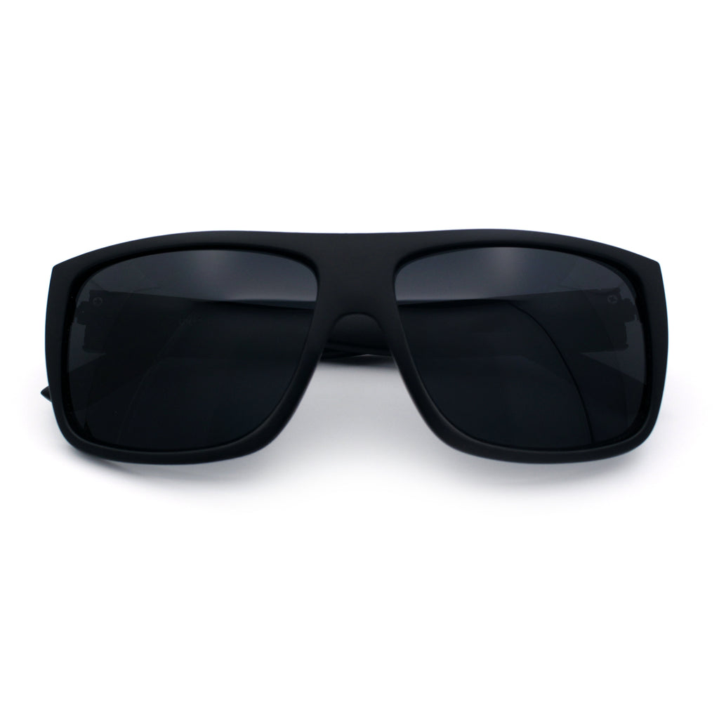 Classic Manly Rectangular Sporty Wrap Biker Style Plastic Sunglasses
