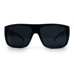 Classic Manly Rectangular Sporty Wrap Biker Style Plastic Sunglasses