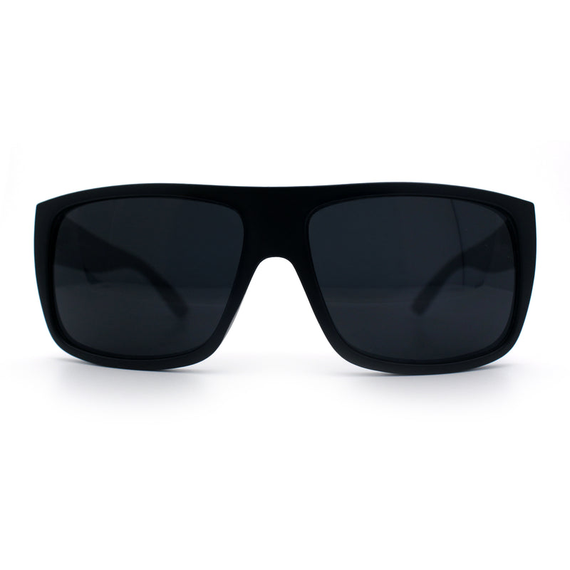 Classic Manly Rectangular Sporty Wrap Biker Style Plastic Sunglasses