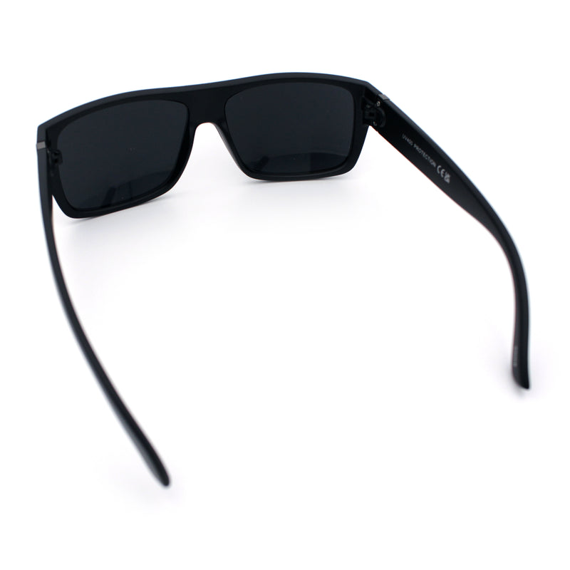 Classic Manly Rectangular Sporty Wrap Biker Style Plastic Sunglasses