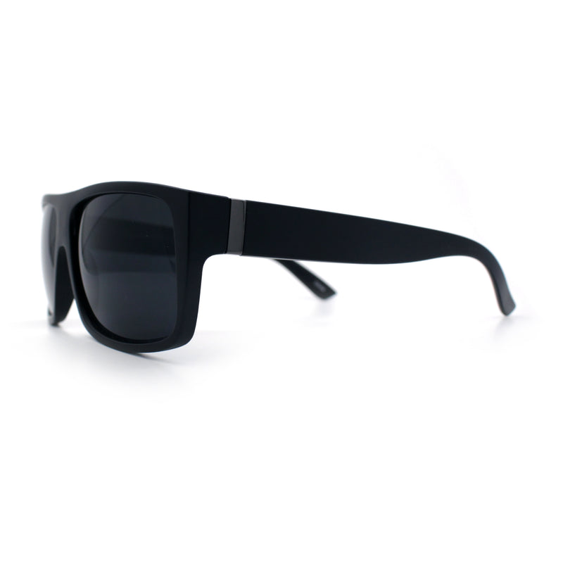 Classic Manly Rectangular Sporty Wrap Biker Style Plastic Sunglasses