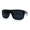 Classic Manly Rectangular Sporty Wrap Biker Style Plastic Sunglasses