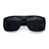 Classic Manly Rectangular Sporty Wrap Biker Style Plastic Sunglasses