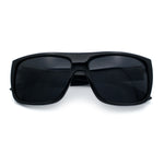 Classic Manly Rectangular Sporty Wrap Biker Style Plastic Sunglasses