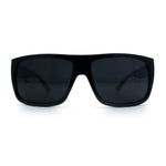 Classic Manly Rectangular Sporty Wrap Biker Style Plastic Sunglasses