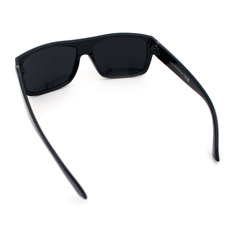 Classic Manly Rectangular Sporty Wrap Biker Style Plastic Sunglasses