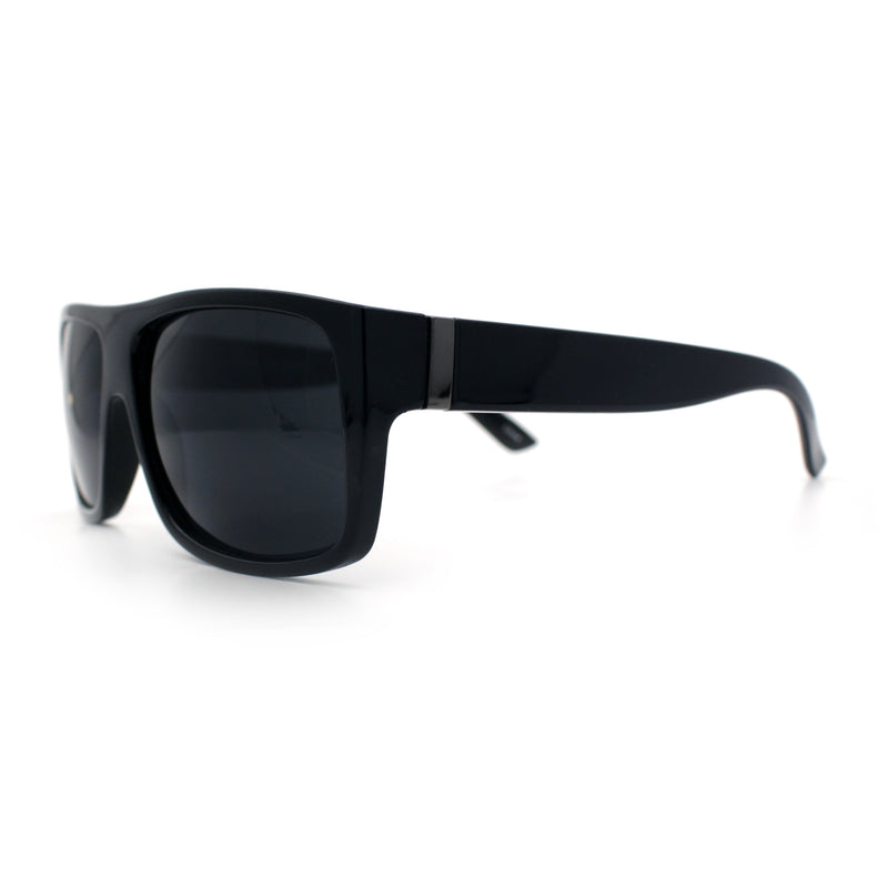 Classic Manly Rectangular Sporty Wrap Biker Style Plastic Sunglasses