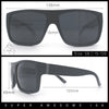 Classic Manly Rectangular Sporty Wrap Biker Style Plastic Sunglasses