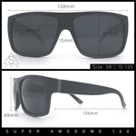 Classic Manly Rectangular Sporty Wrap Biker Style Plastic Sunglasses