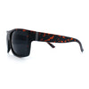 Classic Manly Rectangular Sporty Wrap Biker Style Plastic Sunglasses