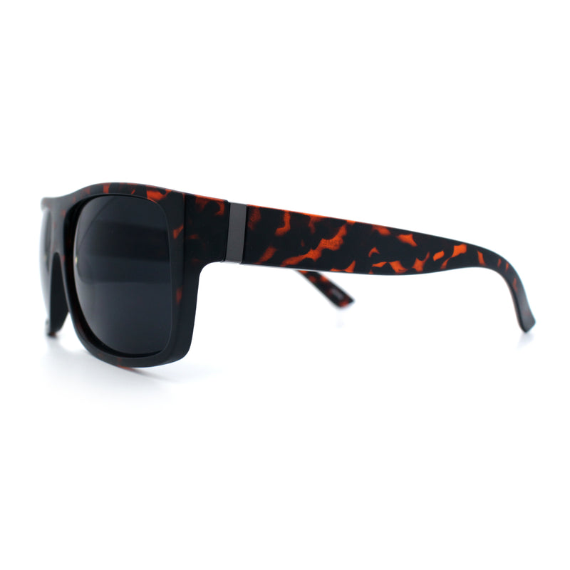 Classic Manly Rectangular Sporty Wrap Biker Style Plastic Sunglasses