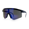 Boys Kid Size Large Shield Rimless Sport MTB Plastic Sunglasses