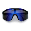 Boys Kid Size Large Shield Rimless Sport MTB Plastic Sunglasses