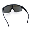 Boys Kid Size Large Shield Rimless Sport MTB Plastic Sunglasses