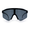 Boys Kid Size Large Shield Rimless Sport MTB Plastic Sunglasses