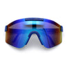 Boys Kid Size Large Shield Rimless Sport MTB Plastic Sunglasses