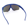 Boys Kid Size Large Shield Rimless Sport MTB Plastic Sunglasses